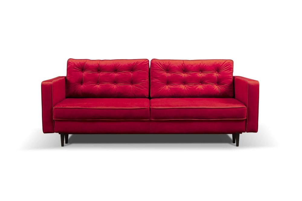 czerwona sofa do salonu
